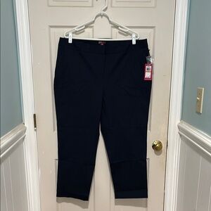 Vince Camuto Women’s Classic Essential Ankle Trousers Navy Blue Size 18W